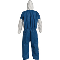 Hooded Coveralls, 4X-Large, Blue/White, Tyvek&reg; 400 D Brunswick Fyr & Safety