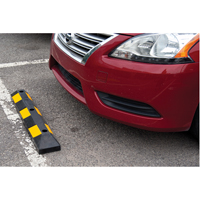 Parking Curb, Rubber, 3' L, Black/Yellow SEH140 | Brunswick Fyr & Safety