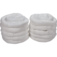 Remblais tubulaire absorbant, Huile seulement, Absorption 45 gal., 3" la x 10' lo, Pqt de 10 Brunswick Fyr & Safety