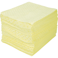 Premium Bonded Sorbent Pads, Hazmat, 15" x 18", 30 gal. Absorbancy Brunswick Fyr & Safety