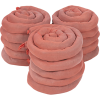 Sorbents Socks, Hazmat, 50 gal. Absorbancy, 3" W x 8' L, Pack of 15 Brunswick Fyr & Safety