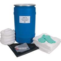 Trousse de lutte contre les d&eacute;versements pour &eacute;tabli, Huile seulement, Baril, Absorbance de 30 gal. US Brunswick Fyr & Safety
