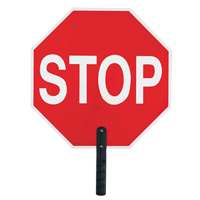 "Stop" Traffic Sign, 18" x 18", Plastic, English with Pictogram Brunswick Fyr & Safety