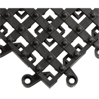 Tapis ErgoDeck avec crampons antid&eacute;rapants int&eacute;gr&eacute;s No 553, PVC, 1-1/2' la c, 1-1/2' lo, 7/8" &eacute;paisseur, Noir Brunswick Fyr & Safety