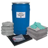 Trousse de lutte contre les d&eacute;versements pour &eacute;tabli, Universel, Baril, Absorbance de 30 gal. US Brunswick Fyr & Safety