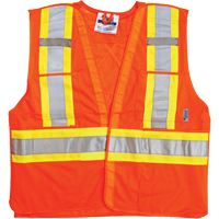 Traffic Safety Vest, High Visibility Orange, Medium/Small, Polyester Brunswick Fyr & Safety