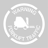Floor Marking Stencils - Warning Forklift Traffic, Pictogram, 20" x 20" SEK520 | Brunswick Fyr & Safety