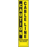 Décalcomanies pour piquet flexible de marquage - Caution Cable Line SEK550 | Brunswick Fyr & Safety