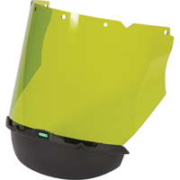 V-Gard<sup>®</sup> Visor with Chin Protector for Arc Flash Application, Polycarbonate, Green Tint, Meets ANSI Z87+ SEL108 | Brunswick Fyr & Safety
