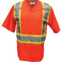 T-shirt de s&eacute;curit&eacute; en maille, Polyester, Petit, Orange Brunswick Fyr & Safety