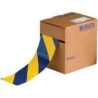 Ruban de marquage pour planchers ToughStripe, 3" x 100', Polyester, Bleu et jaune Brunswick Fyr & Safety
