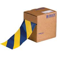 Ruban de marquage pour planchers ToughStripe, 4" x 100', Polyester, Bleu et jaune Brunswick Fyr & Safety