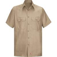 Short Sleeve Ripstop Shirt, Men's, 3X-Large, Khaki SEU252 | Brunswick Fyr & Safety