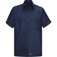Short Sleeve Ripstop Shirt, Men's, 3X-Large, Navy Blue SEU270 | Brunswick Fyr & Safety