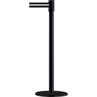 Montant pour barri&egrave;re Slimline TensaBarrier, Acier, 38" h, Ruban Noir/Blanc, Longueur du ruban 7,5' Brunswick Fyr & Safety
