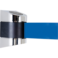 TensaBarrier&reg; Wall Mounted Units, Plastic, Screw Mount, 15', Blue Tape Brunswick Fyr & Safety