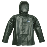 Journeyman Chemical Resistant Rain Jacket, Small, Green, Polyester/PVC SFI873 | Brunswick Fyr & Safety