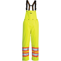 Pantalon de s&eacute;curit&eacute; Journeyman d&eacute;tachable &agrave; bavette, Polyester, Petit, Jaune lime haute visibilit&eacute; Brunswick Fyr & Safety