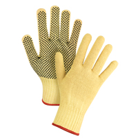 Dotted Seamless String Knit Gloves, Size Small/7, 7 Gauge, PVC Coated, Kevlar<sup>®</sup> Shell, ASTM ANSI Level A2/EN 388 Level 3 SFP796 | Brunswick Fyr & Safety