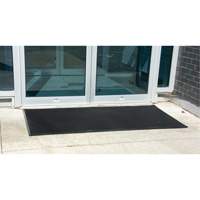 Outdoor Entrance Matting, Rubber, Scraper Type, Textured Pattern, 2' x 2-2/3', Black Brunswick Fyr & Safety