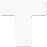 Armor Stripe Lean/5S Markers, T, 6" L x 6" W, White, Plastic Brunswick Fyr & Safety