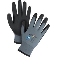 Gants enduits de premi&egrave;re qualit&eacute; ZX-30°, 8/Moyen, R&ecirc;vetement PVC, Calibre 15, Enveloppe en Nylon Brunswick Fyr & Safety