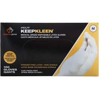 KeepKleen&reg; Disposable Medical Exam Grade Gloves, Large, Latex, 5-mil, Powder-Free, White, Class 2 Brunswick Fyr & Safety