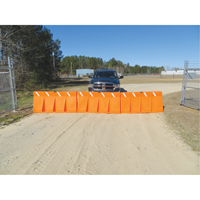 Traffic Barriers, Water-Filled, 62.25" L x 24" H, Orange SFU851 | Brunswick Fyr & Safety