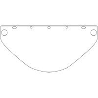 Dynamic Die Cut Faceshield Visor, PETG, Clear Tint Brunswick Fyr & Safety