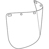 Dynamic Die Cut Faceshield Visor, Polycarbonate, Clear Tint Brunswick Fyr & Safety