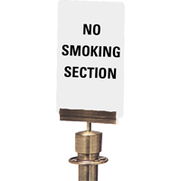 Enseigne de contrôle des foules « No Smoking Section », 11" x 7", Plastique, Anglais SG139 | Brunswick Fyr & Safety