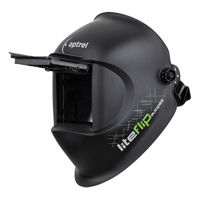 Liteflip Autopilot Welding Helmet, 3.94" L x 1.97" W View Area, 1/5/5 - 14 Shade Range, Black SGC188 | Brunswick Fyr & Safety
