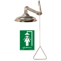 All Stainless Steel Drench Shower, Wall-Mount SGC281 | Brunswick Fyr & Safety
