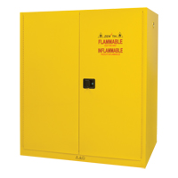 Vertical Drum Storage Cabinet, 110 US gal. Cap., 2 Drums, Yellow SGC540 | Brunswick Fyr & Safety