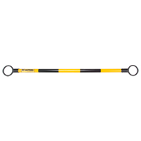 Telescopic Barricade Bar, 85" Extended Length, Black/Yellow Brunswick Fyr & Safety