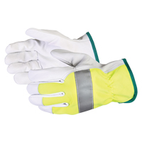 Endura&reg; Hi-Viz Reflective Driver's Gloves, Large, Grain Goatskin Palm Brunswick Fyr & Safety
