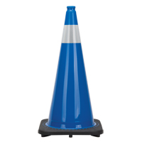 Premium Traffic Cone, 28", Blue, 4" Reflective Collar(s) SGD694 | Brunswick Fyr & Safety