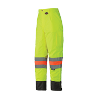 6039 Traffic Control Waterproof Safety Pant, Polyester, X-Small, High Visibility Lime-Yellow Brunswick Fyr & Safety
