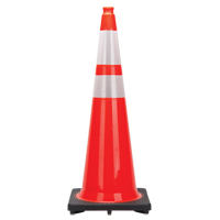 Premium Traffic Cones, 36", Orange, 4" & 6" Reflective Collar(s) SGD774 | Brunswick Fyr & Safety