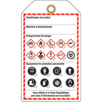 &eacute;tiquettes pour le milieu de travail, Papier cartonn&eacute;, 3-3/8" la x 5-3/4" h, Français Brunswick Fyr & Safety