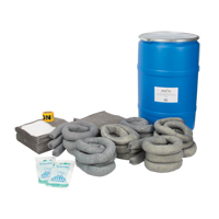 Spill Kit, Universal, Drum, 55 US gal. Absorbancy SGD800 | Brunswick Fyr & Safety