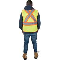 Veste d'arpenteur r&eacute;sistante aux flammes, Jaune lime haute visibilit&eacute;, Moyen, Polyester Brunswick Fyr & Safety