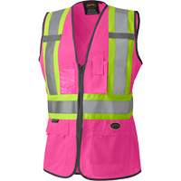 139PK Women's Safety Vest, Pink, X-Small, Polyester Brunswick Fyr & Safety