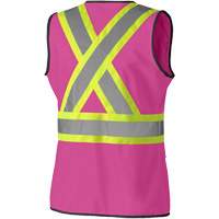 139PK Women's Safety Vest, Pink, X-Small, Polyester Brunswick Fyr & Safety