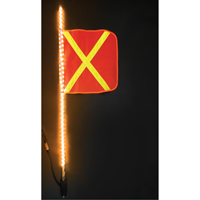 Heavy-Duty LED Whips, Hitch Mount, 4 High, Orange with Reflective X SGF957 | Brunswick Fyr & Safety