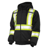 Insulated Safety Hoodie, Polyester, Large, Black Brunswick Fyr & Safety