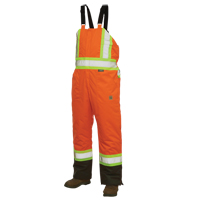 Lined Safety Overalls, Polyester/Polyurethane, Large, High Visibility Orange Brunswick Fyr & Safety
