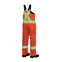 Lined Safety Overalls, Polyester/Polyurethane, Large, High Visibility Orange Brunswick Fyr & Safety