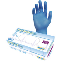 Disposable Gloves, 2X-Large, Nitrile, 4-mil, Powder-Free, Blue Brunswick Fyr & Safety