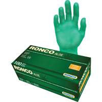 Gants jetables avec alo&egrave;s, T-Grand, Vinyle, 5 mils, Sans poudre, Vert Brunswick Fyr & Safety